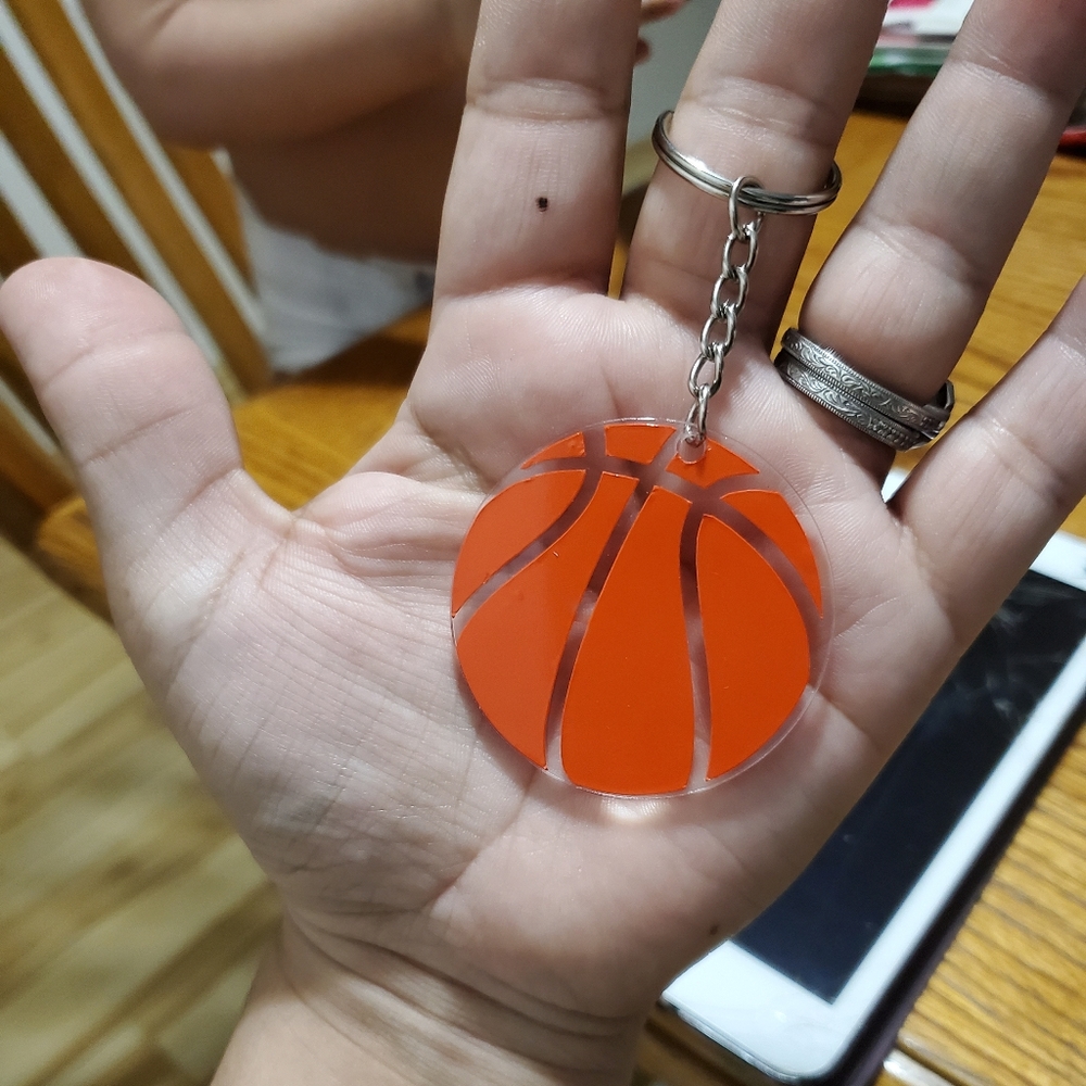 Personalized Basketball Keychain
